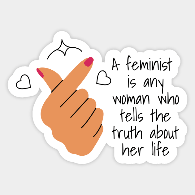 Feminist quote Sticker by Yula Creative